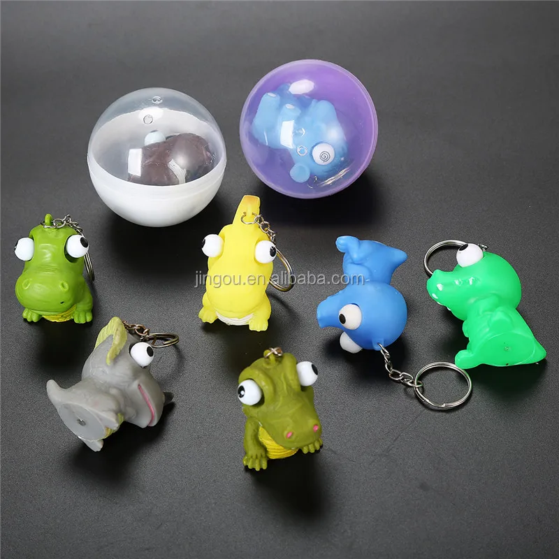 PVC Dinosaur Shape Animals Toys Eyes Pop Out Squeeze Popping Toy For Kids