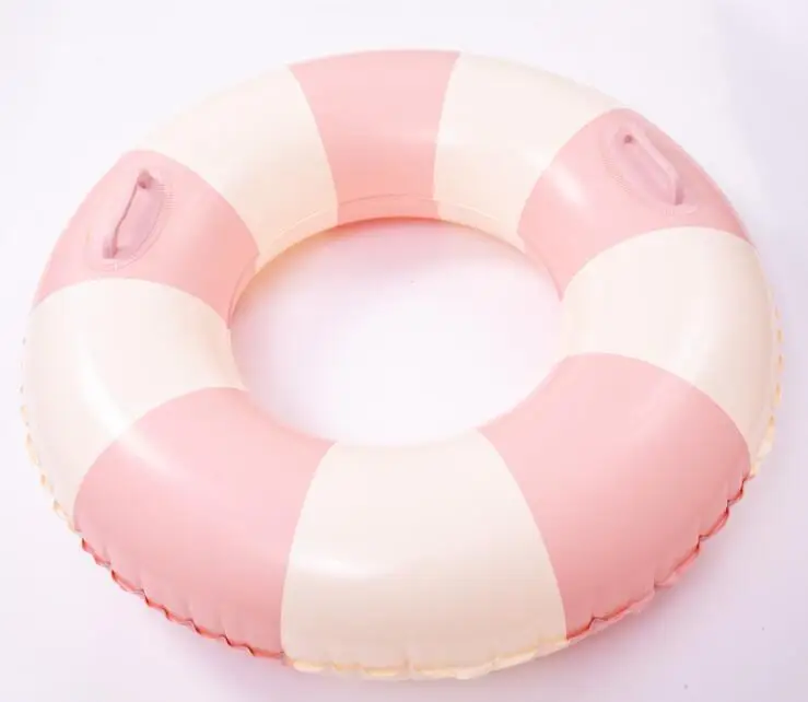 Fashion New design Cheap 60cm 70cm 80cm 90cm Pvc Inflatable Float Swim Ring Tube with handles For pool Adult child teen