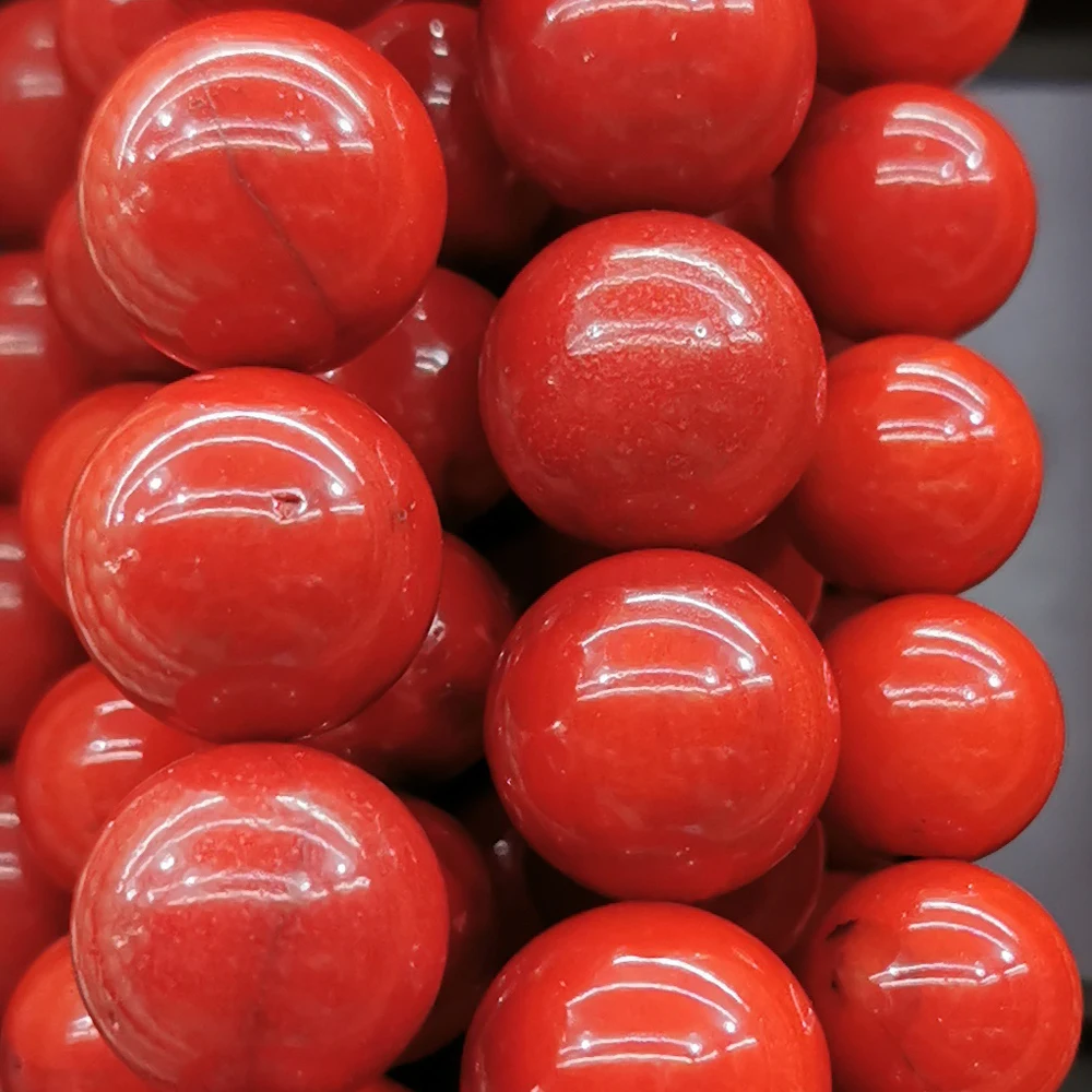 Wholesale Natural Loose Round Ball Red Coral Beads Natural Stone For Jewelry Making