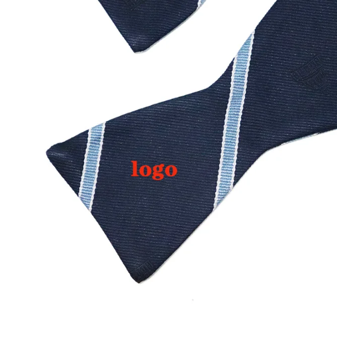 Custom logo Hand Made Newest Fresh Style slik/ polyester Bow Ties For Men