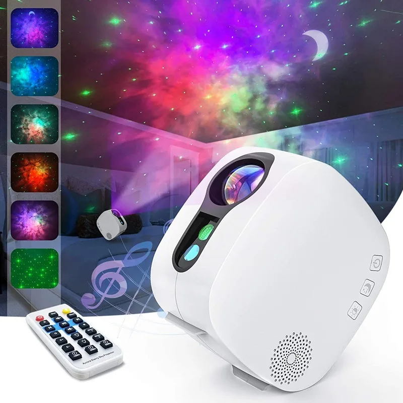 Laser Lights For Night Club All Color Nebula Light Space Lamp Estrella LED Proyector Galaxia Music Voice Star Projector