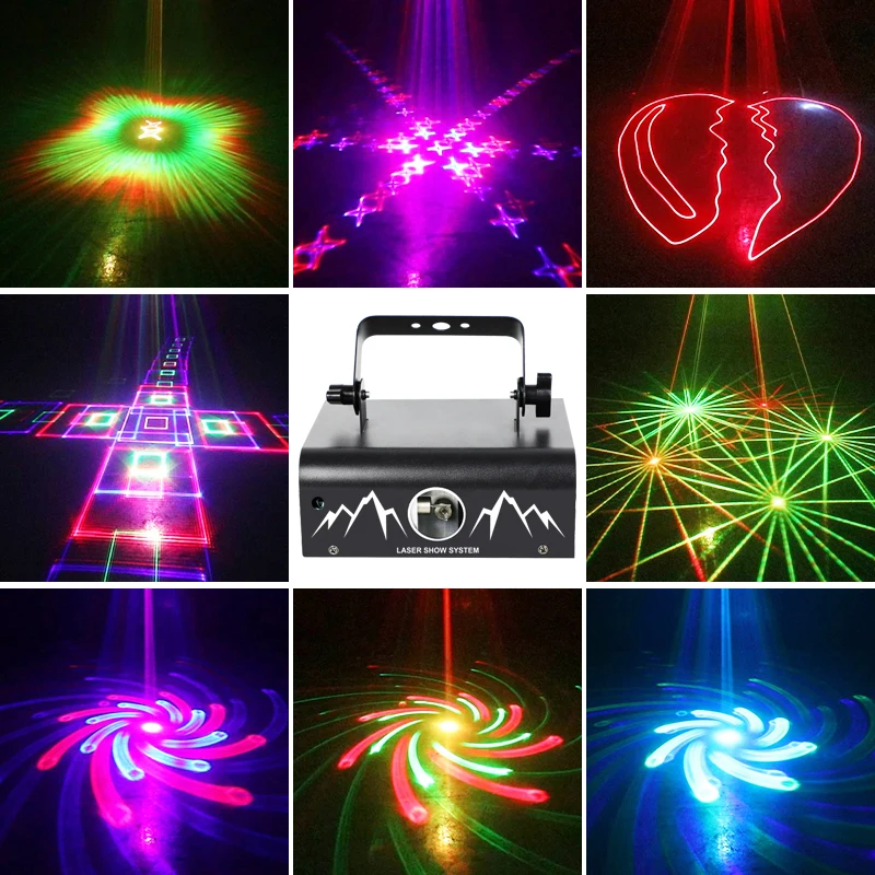 1000 MW Full Color 3D Animation Laser Lights with DMX-512 & Sound Activated - Perfect For Bars Clubs DJs & Stage Lighting