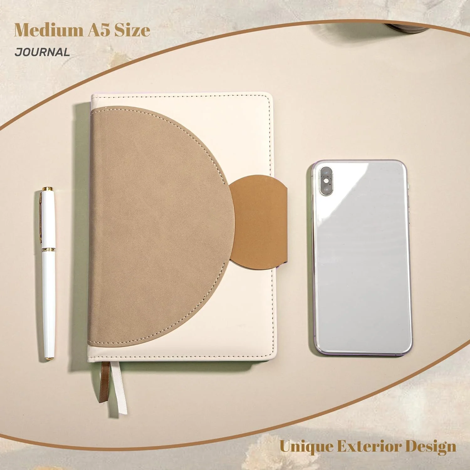Custom Stationery Gifts Pu Leather Magic Notebook Women With Buckle Closure 100 Gsm Brown Luxury Journal