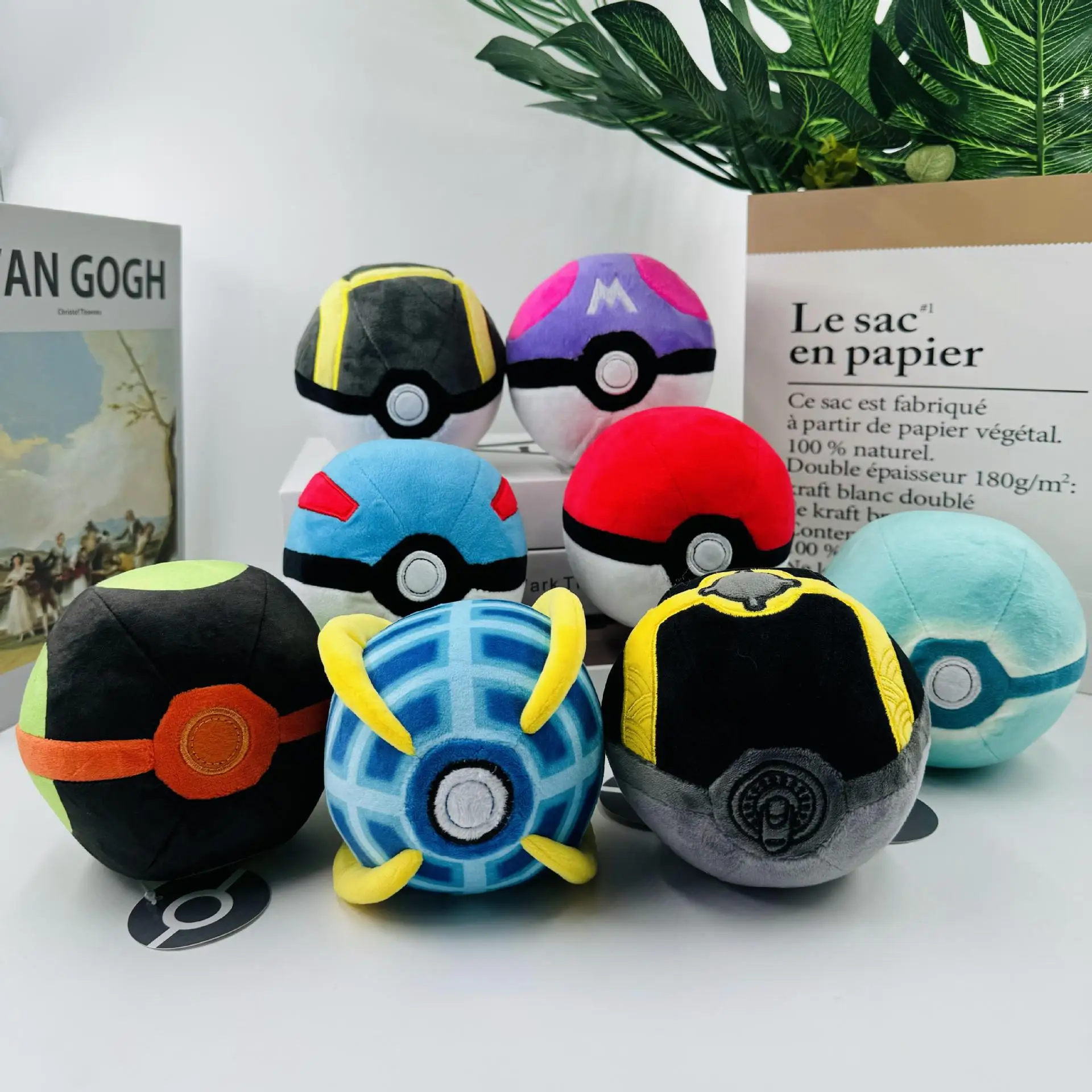 2024 New product 5 inches Stuffed Pokeball Plush toys Pocket Monster Anime pokemones plush for kids