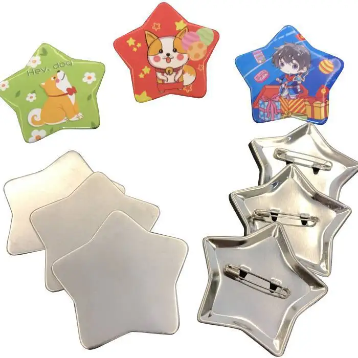 58mm Star Shape Badge Making Machine Sets Diy Button Name Pin Machine Set For Custom Star Badge