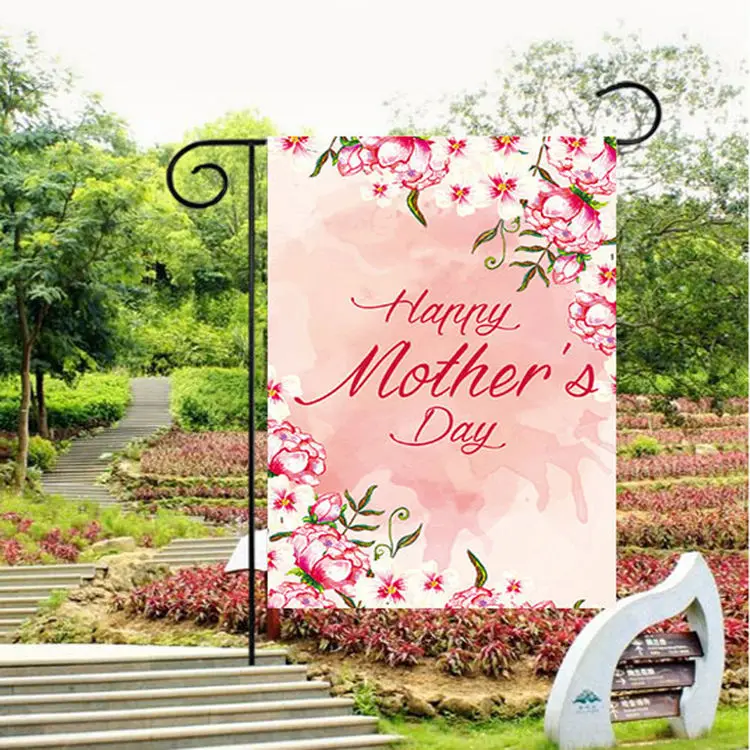 Factory Price Yard Sign Banner Custom Double Side Polyester Spring Theme Garden Flags For Outside Decor