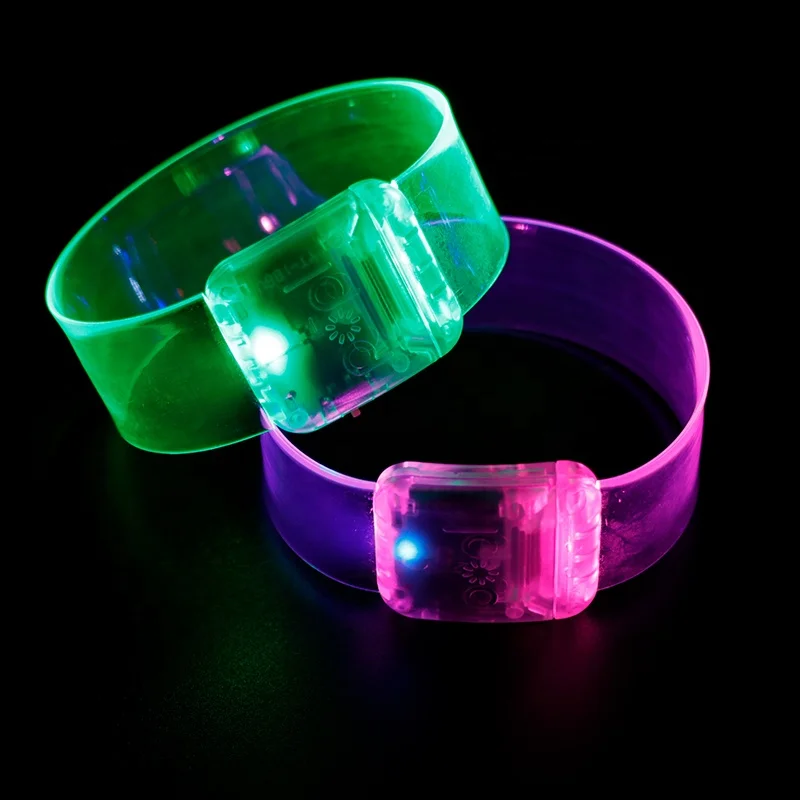 Music Sensor Sound Activated LED Bracelet Wristband Light Up Magnetic Bracelet For Night Club