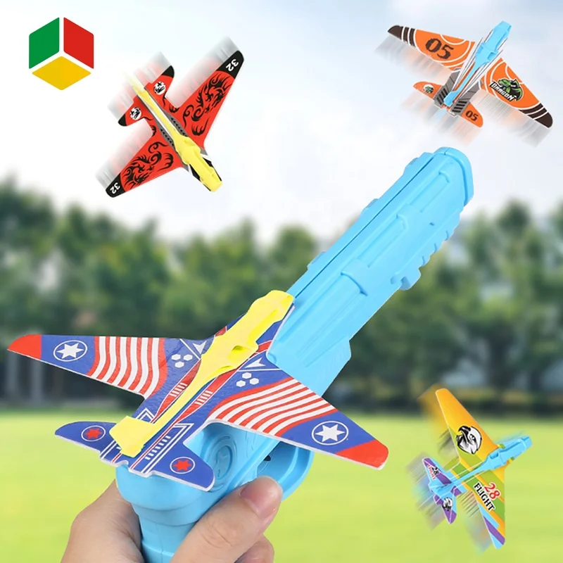  QS Toys OEM Новое поступление пистолет для мальчиков портативная пузырьковая катапульта самолета игрушка улицы спортивный самолет стрельба игра с 3