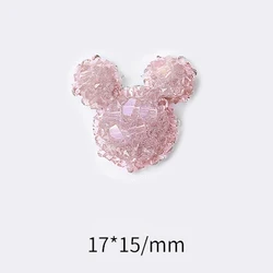 2022 Popular Manicure Butterfly Full of Diamond Rhinestones Nail Art 3D Bear Pink Black Crystal Nail Art Charms