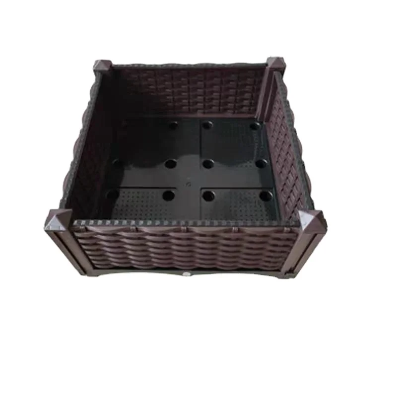 Manufacturer rattan multifunctional plastic planting box roof garden balcony vegetable planting box outdoor combined flower box