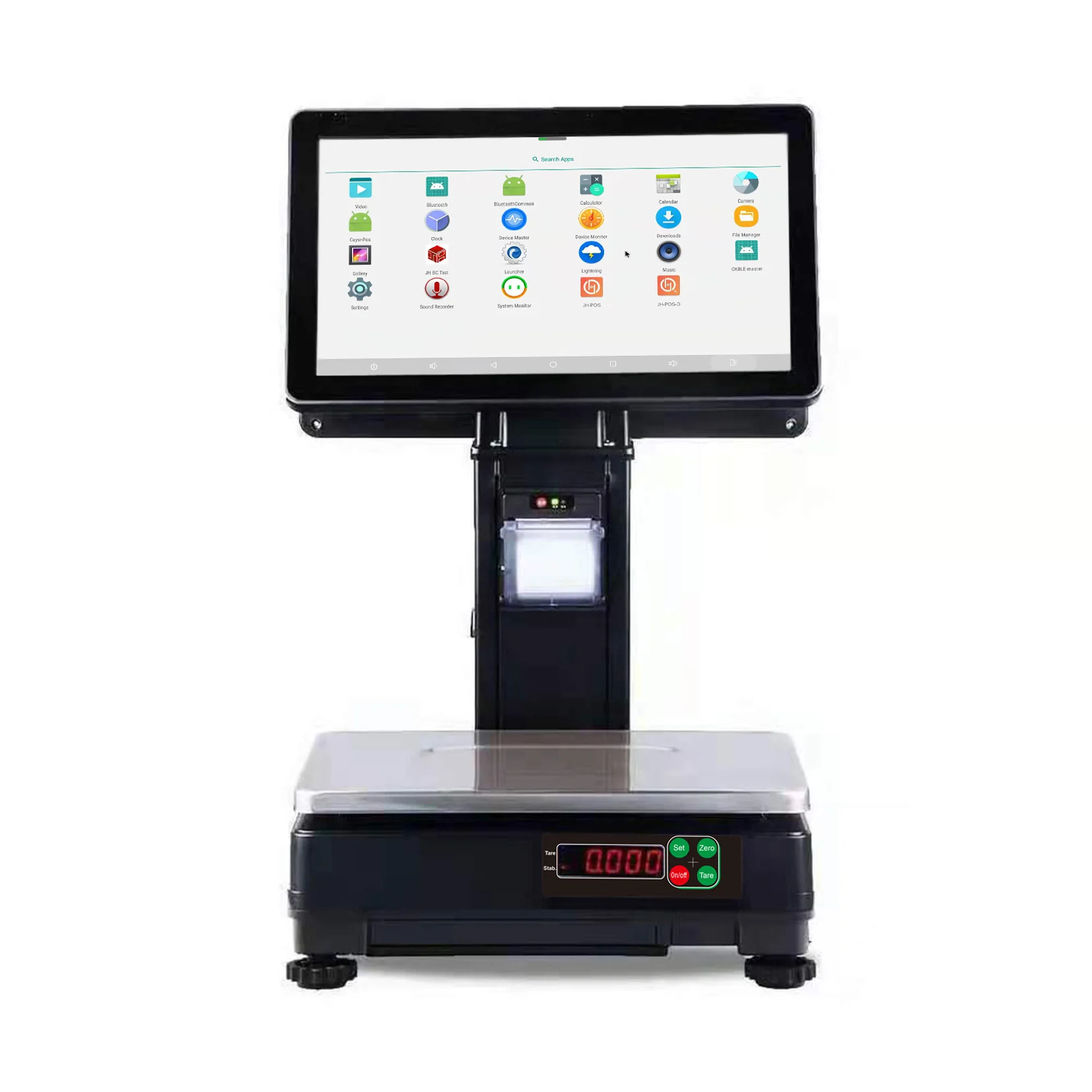 New Model  Touch Screen POS Ai Scale with 58mm Printer Barcode Scanner Intelligent Electronic Cash Register Scale