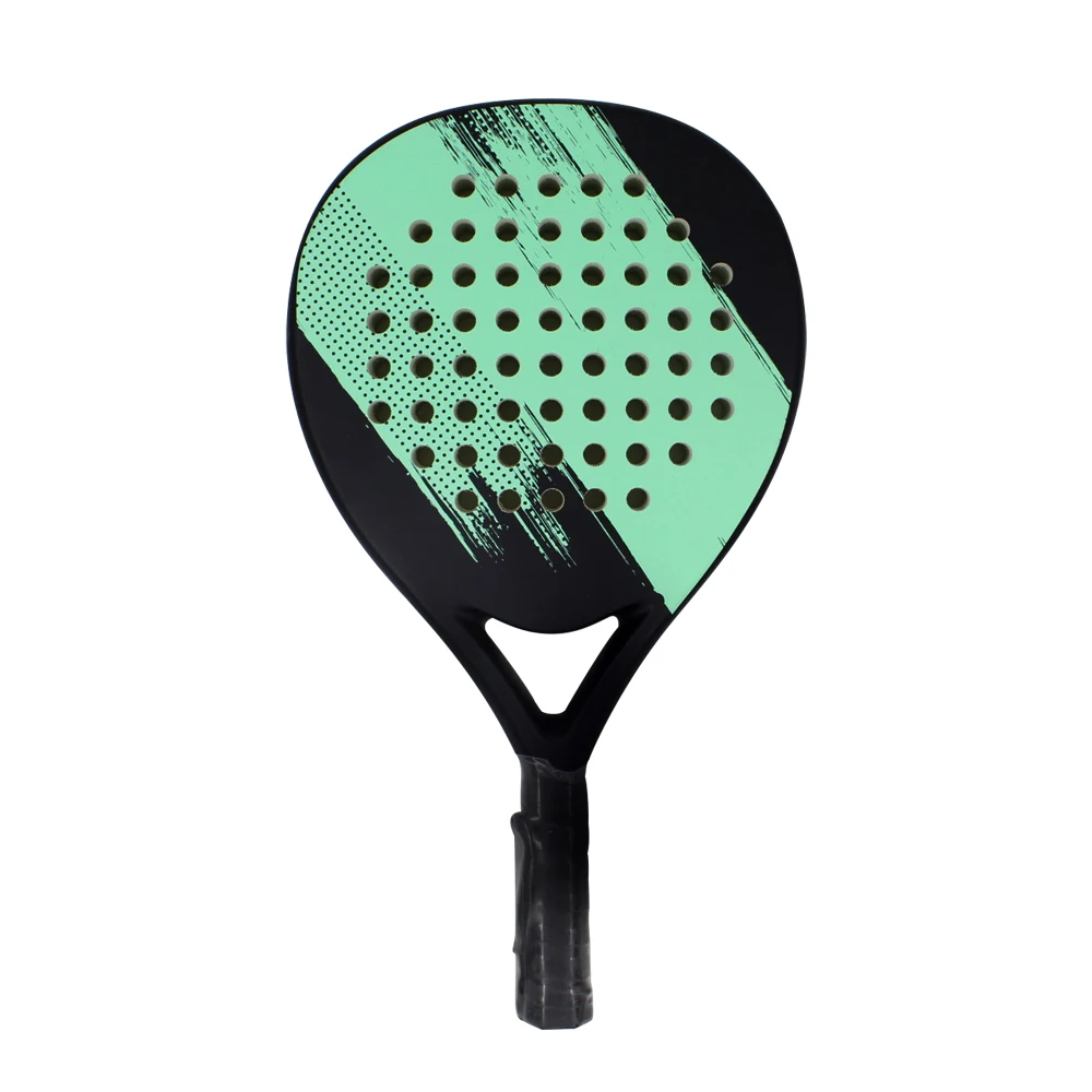 Padel Racket 3K 18K Carbon Fiber Faces Carbon Fiber Frame and Black Soft EVA Core to Provide Precision Control and Power