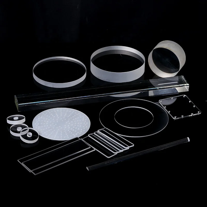 Clear square quartz glass quartz plate high quality fused silica slotted quartz glass sheet