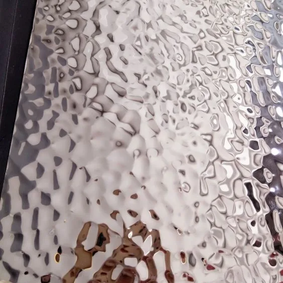 Hot Sale Ceiling Wall Metal Panel 8K Mirror Stamped Water Wave Rippled Interior Decorative Stainless Steel Sheet