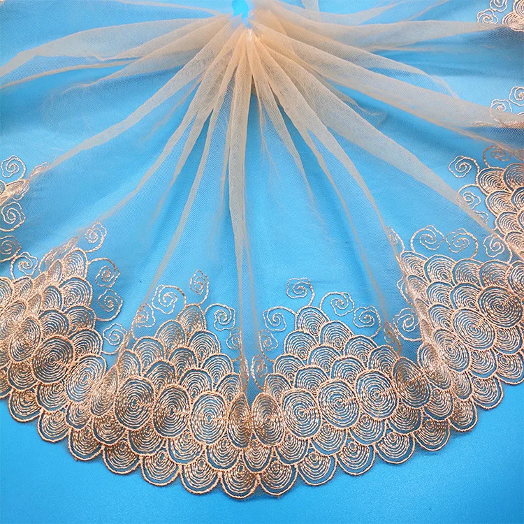 Красочная вышитая кружевная отделка ручная работа свадебное