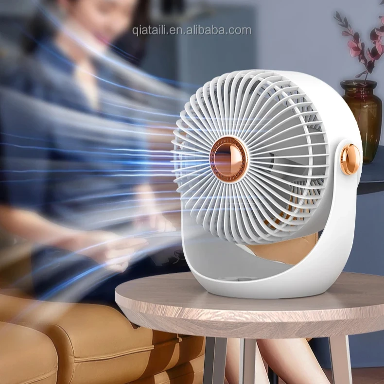 Summer Rechargeable 2400Mah Desktop Cooling Mini Fan Rotated Multi-function Outdoor Camping Electric Table Usb Fan