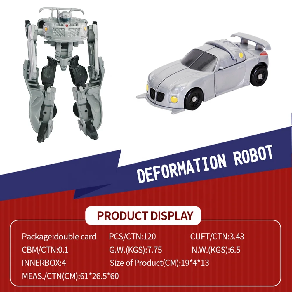 transform robot car plastic alteration man intelligent educational toys for boys mini deformation robot 5+ Ages  kids carro gift