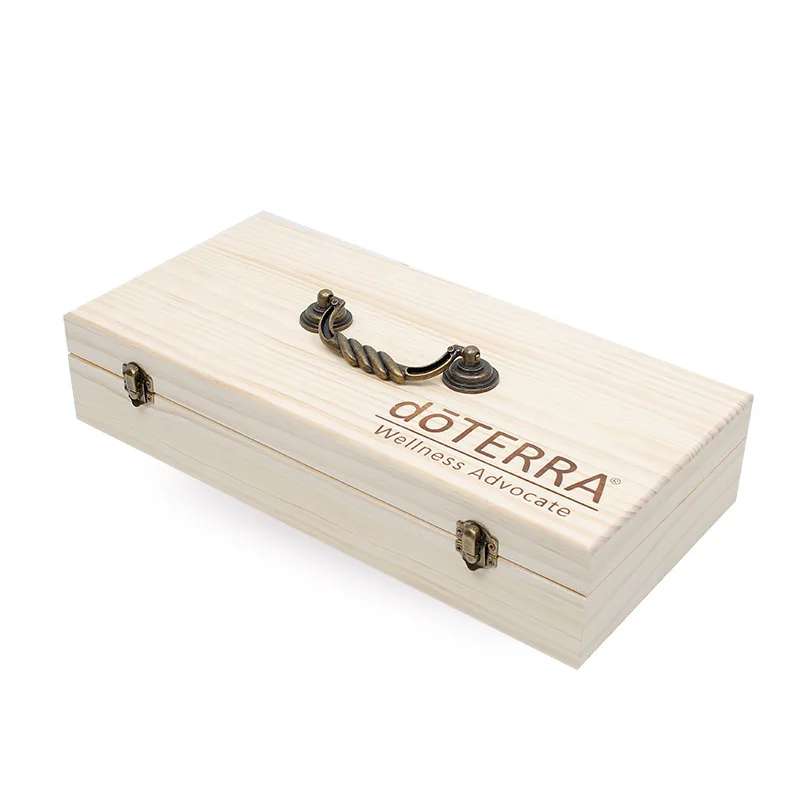 doTERRA Essential Oil Storage Wooden Box 46 Grid Essential Oil Carrying Case