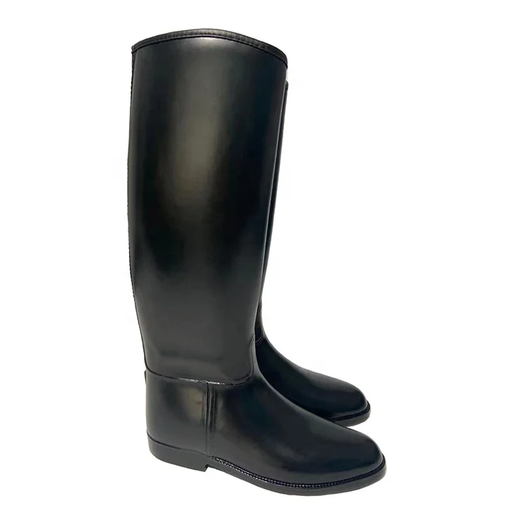 Custom Logo Wholesale Shiny Bright Footwear Slush Pvc Knee High Leather Like Men Women Horse Riding Boots