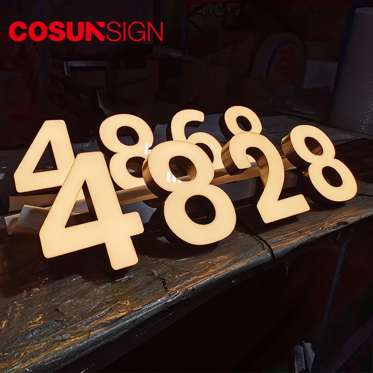 super september digital number led number sign glow in the dark house numbers company names board