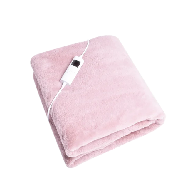 2023 hot sell cozy flannel 6 heating setting  160*130cm electric heating throw/electric over blanket  with CE certificate