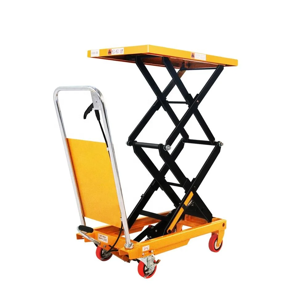 
Xilin 150kg 330lbs manual hydraulic Double Scissors Lift Table 
