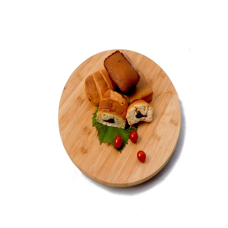 wholesale Round Solid bamboo Chopping Board Serving Food Natural Kitchen Thick Cutting boards