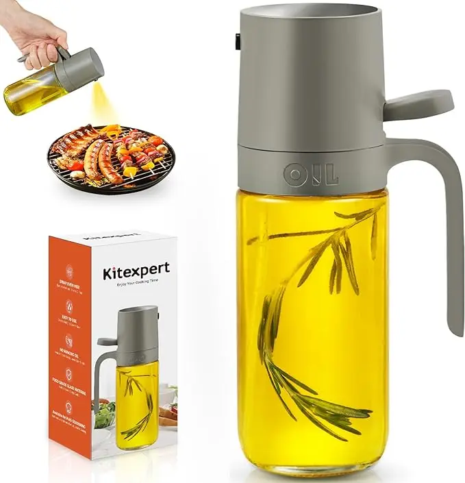 Hot Selling High Quality 250ml 550ml Kitchen Glass Spray Bottle BBQ Olive Oil Sprayer Bottle For Cooking