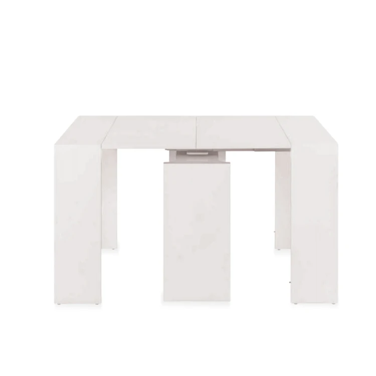 2023 new arrival space saving table white dining table extendable console table for home
