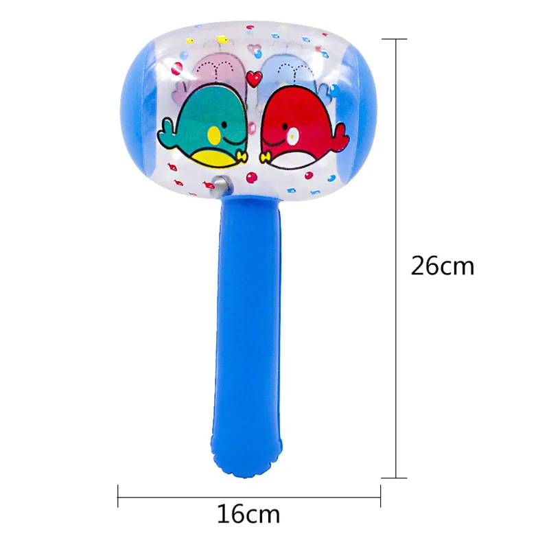 Funny Children Soft Toy Hammer Inflatable Hammer with Bell Toy for Kids with Animal Print Inflatable Toy Hammers