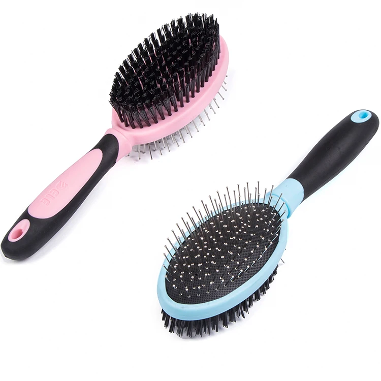  Pets products private label double sided grooming pet dog brush