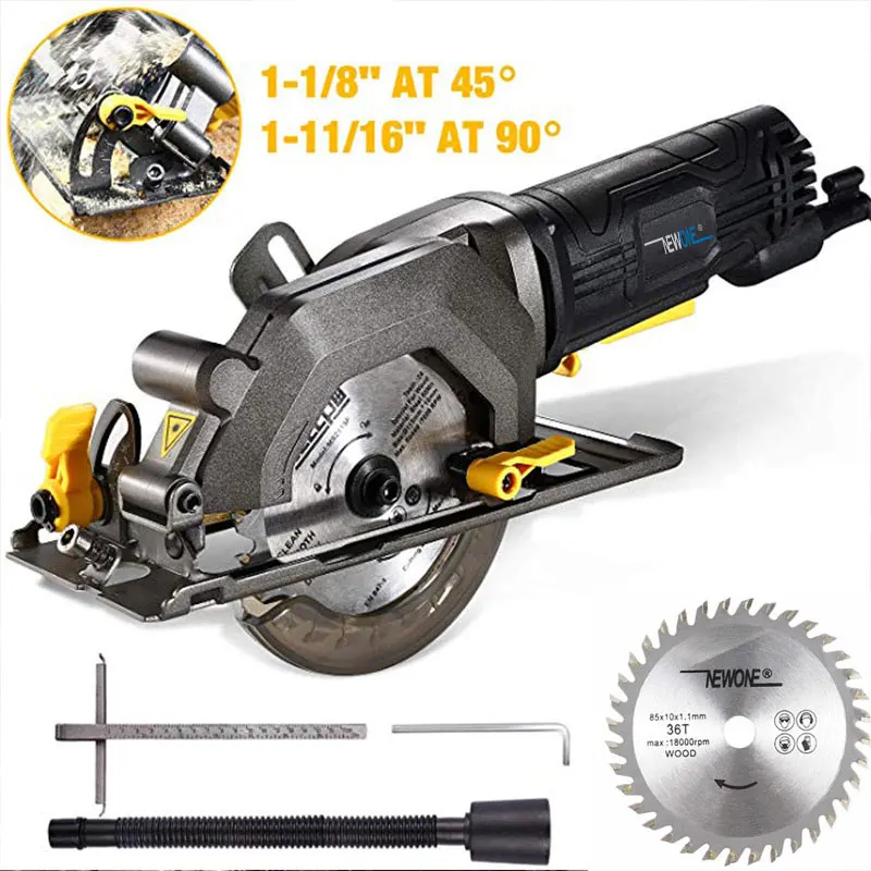 NEWONE 600W/705W Electric Power Tool Electric Mini Circular Saw With Laser, Electric Saw For Cutting Wood,PVC Tube, Metal, Tile