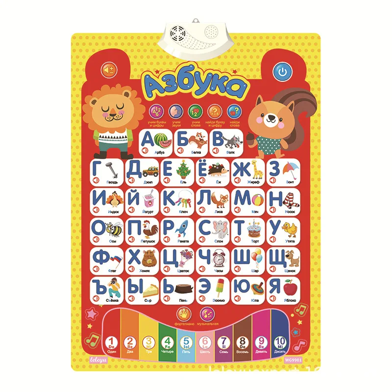 Russian Letters Sound Wall Chart Russian Alphabet Spelling Game Abc Learning Chart Sound Toy Talking Poster Russian