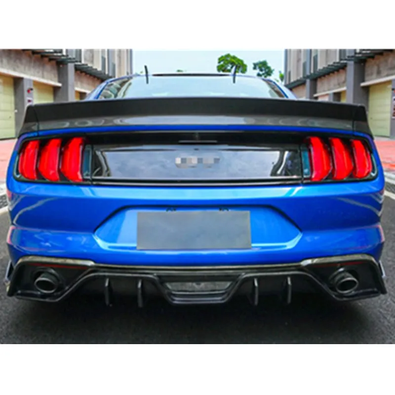 Диффузор заднего бампера из углеродного волокна для Ford Mustang GT Coupe 2018 2019 + комплект кузова