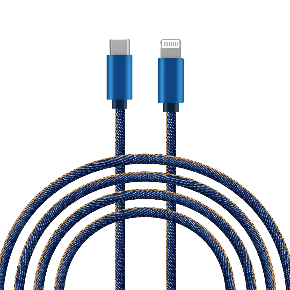 Джинсовая волоконная оболочка PD 18 Вт Зарядное устройство Тип C C94 кабель MFi Lightning Кабель для iPhone XR SE