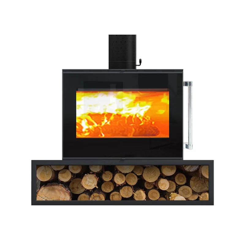 2024 classic design smokeless villa indoor heating wood stove cast iron wood burning stove fireplace fire place& stoves