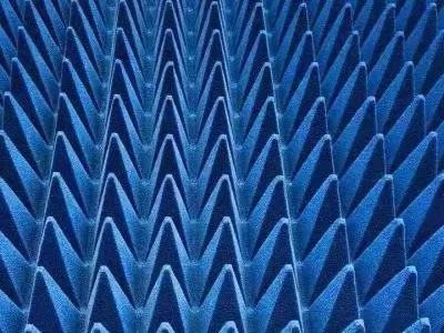 High absorption rate pyramidal soft foam absorber for electromagnetic noise suppression for radar and telecom system