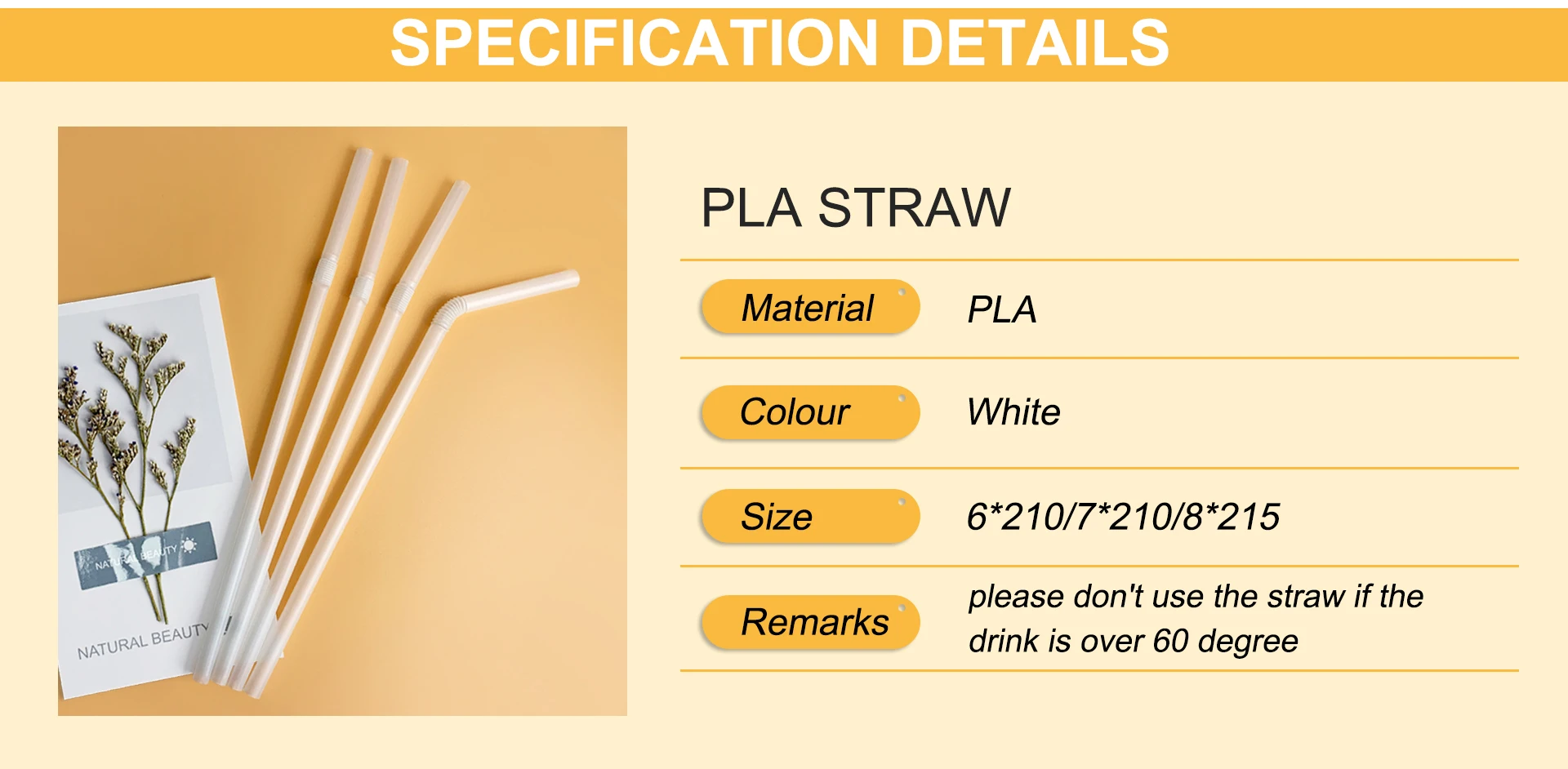 Biodegradable color pla paper bendable for straw colored drinking bubble tea clear plastic straw