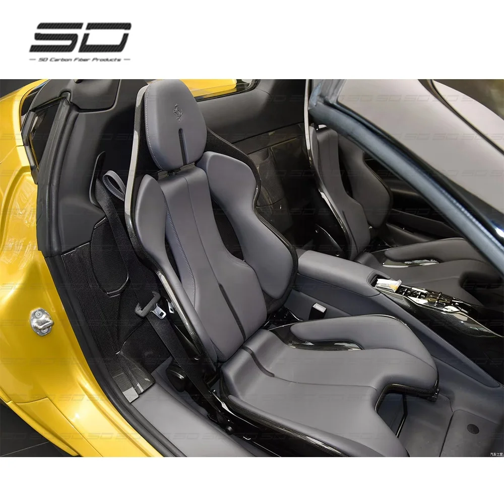New Arrival S Style Carbon Fiber Racing Seat Carbon Bucket Seat For Ferrari All Series