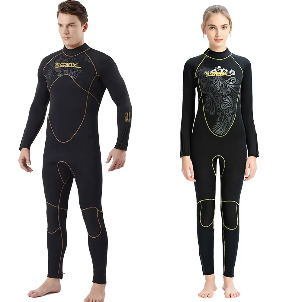 
5 MM Unisex Neoprene Diving Wetsuit Full Bodysuit Ultra Stretch Back Zipper for Snorkeling Scuba Diving Swimming Surfing 