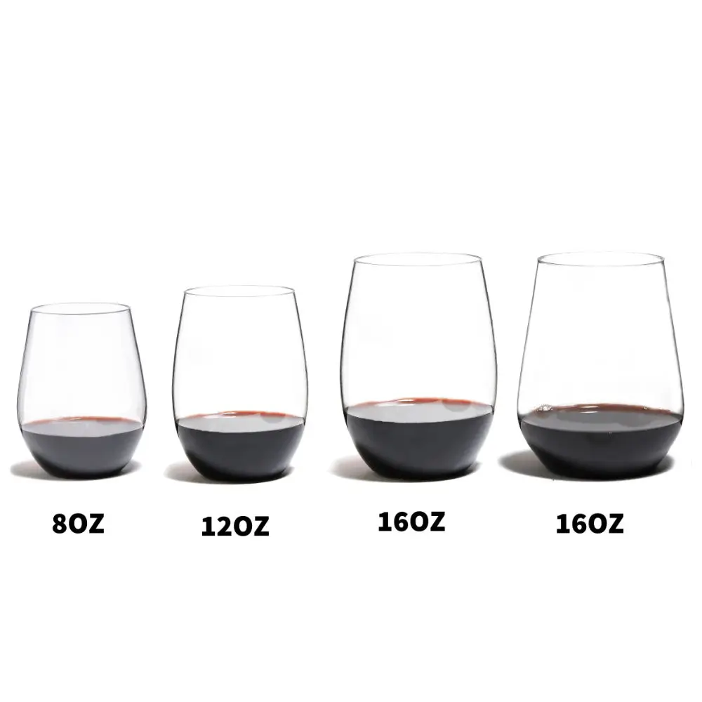 Unbreakable Reusable Tritan Stemless Plastic Wine Glass Classic Design 4-Pack for Party Occasions