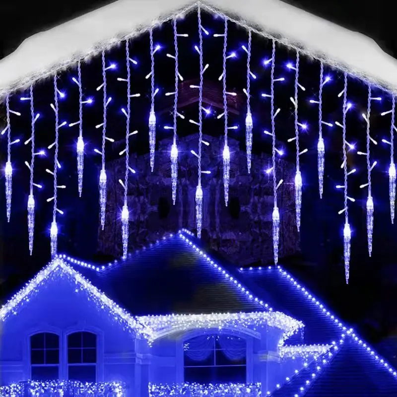 Christmas Lights Outdoor Decoration Led Curtain Icicle String Lights Wedding Party Garland