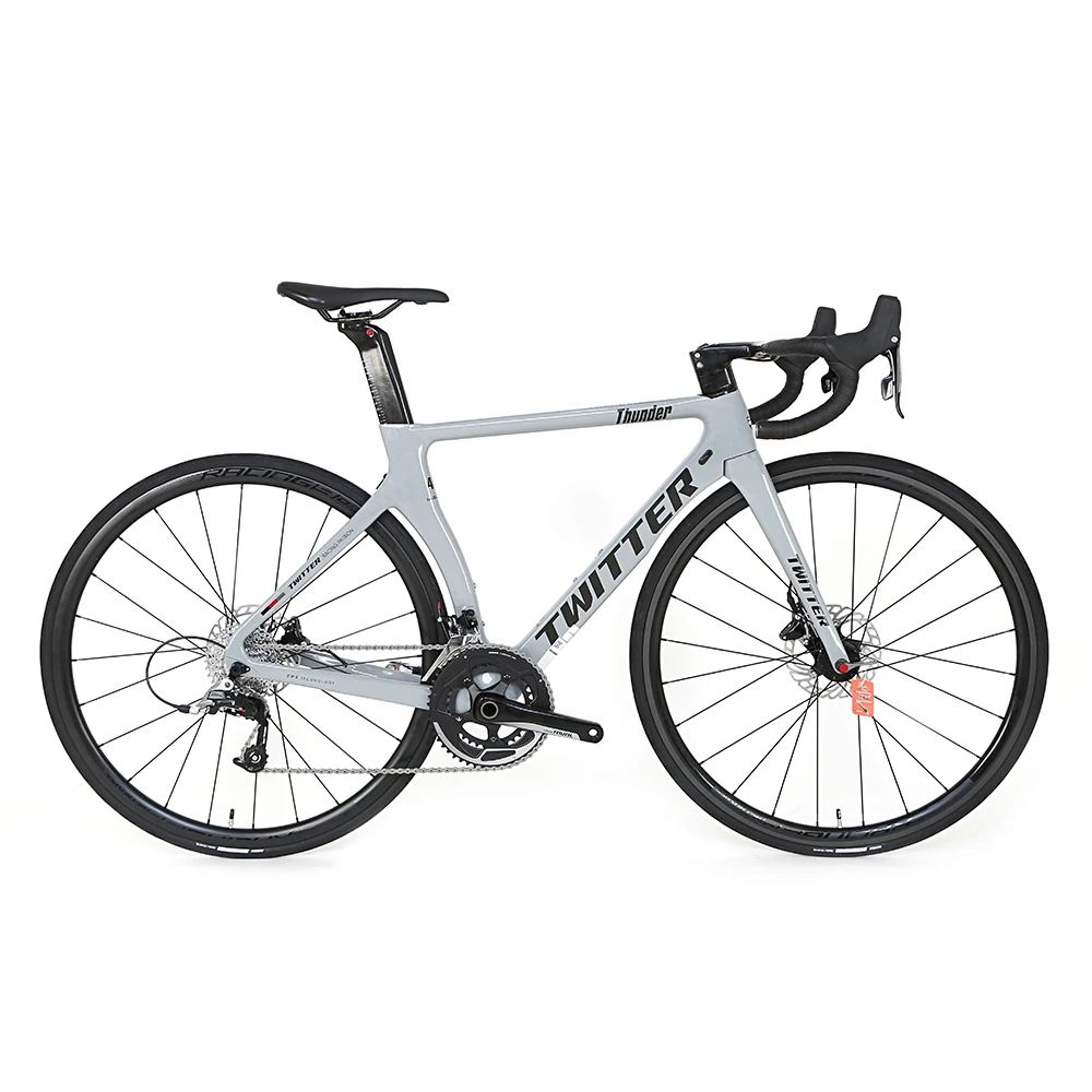TWITTER Thunder Bicycle Light Carbon Road Bike 700C RIVAL 22speed Disc Brake Carbon Frame Road Bike