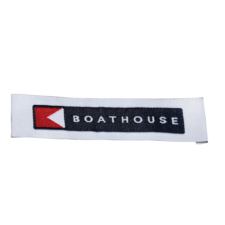 High Quality Customized Personalized Woven Labels Iron Garment Shoe Tags Sustainable Center Fold Sewn Clothing Labels Affordable