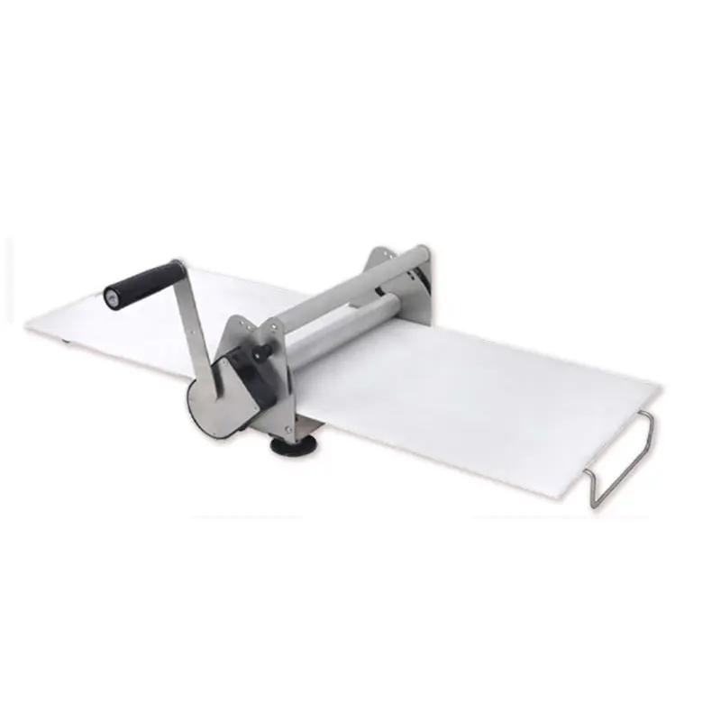 CS-3080 Bakery Machine Table Top Dough Sheeter Machine Pizza Croissant Dough Sheeter Dough Thickness 1-17.5mm Silver Steel Cake