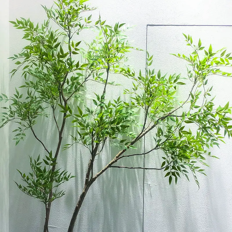 natural wood artificial green Chinese style tree plant landscaping artificial home hotel decoration