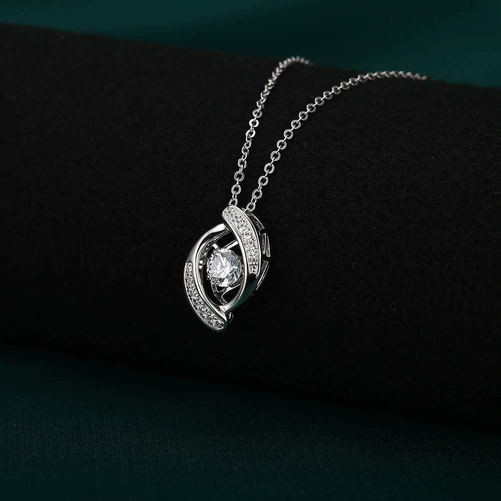 Grace Young Lady Shaking Stone Customize 925 Sterling Silver Necklace