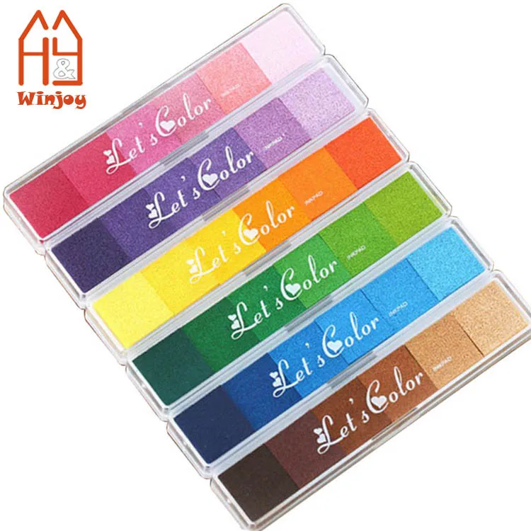 Colorful Home Seal Stamp Ink Pad Kids Scrapbooking Craft Inkpad for Decorating  Long Lasting Fingerprint Ink Pad