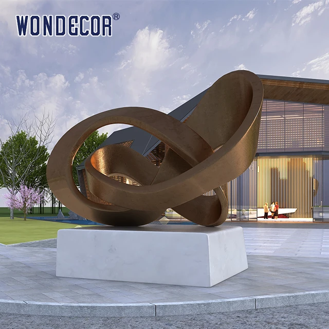 Modern Outdoor Garden Decorative Abstract Landscape Antique Bronze  Sculpture