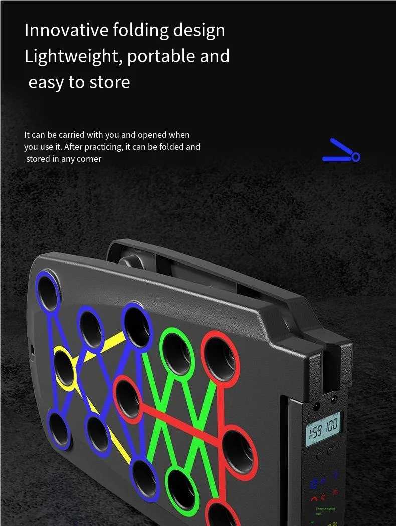 Body Fitness Multifunctional Push-up Bracket Board Gym Foldable Fitness Push Up Board Fitness Set